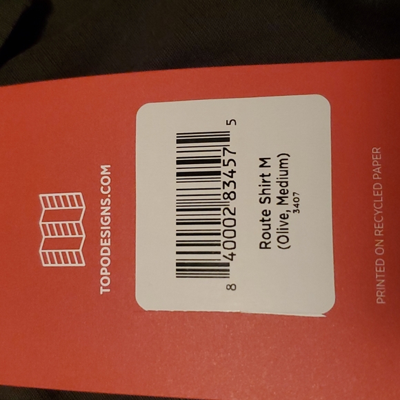 Topo Designs Route shirt, men's MD, Olive green - Picture 5 of 5